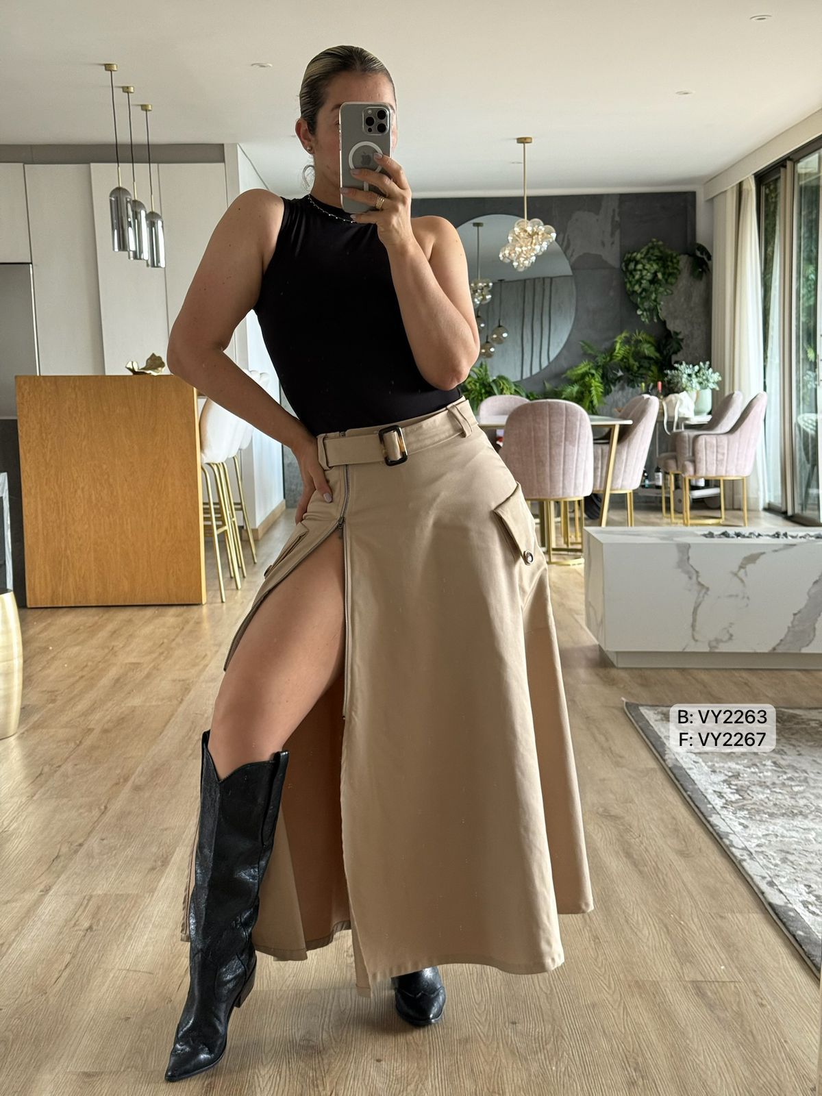 Falda Drill Larga - Versatilidad y Elegancia en Una Pieza