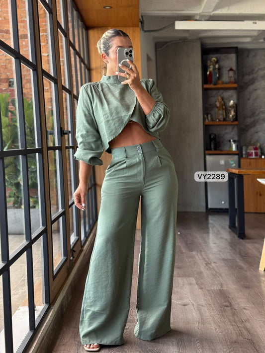 Set Blusa Asimétrica + Pantalón - Moda Femenina Colombiana