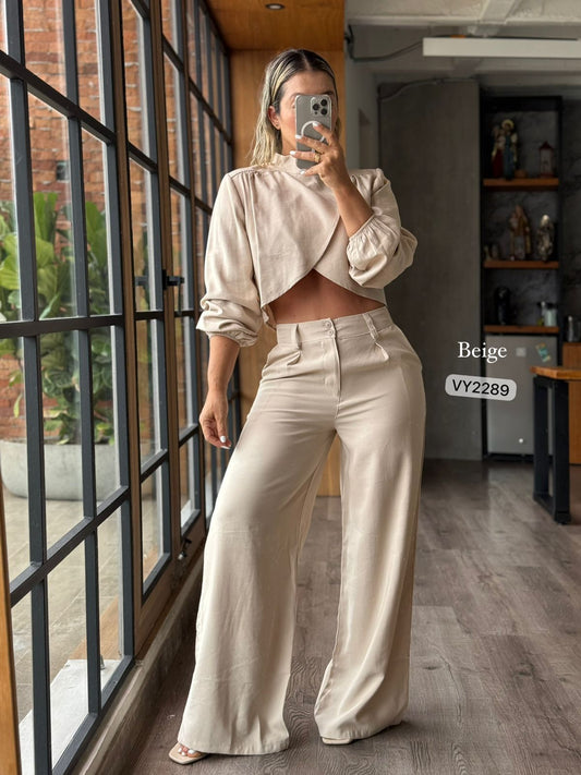 Set Blusa Asimétrica + Pantalón - Moda Femenina Colombiana