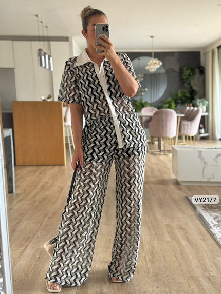 Conjunto Tejido EUREKKA – Camisa + Pantalón