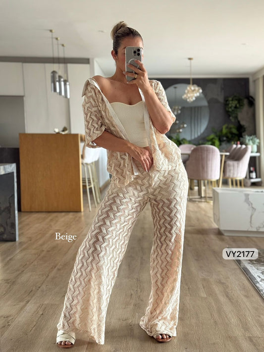 Conjunto Tejido EUREKKA – Camisa + Pantalón