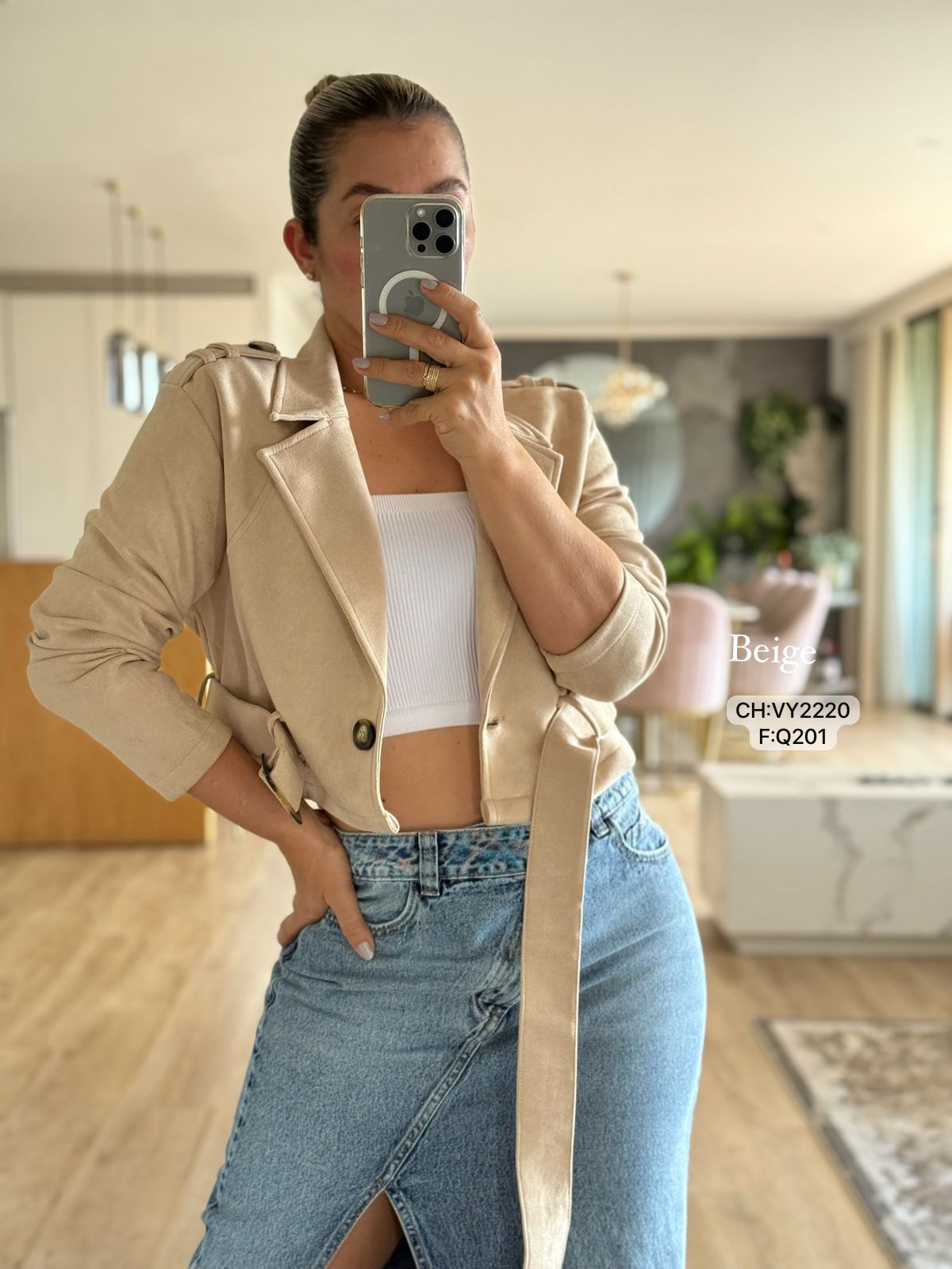 Falda Larga Denim con Abertura - Versatilidad Infinita